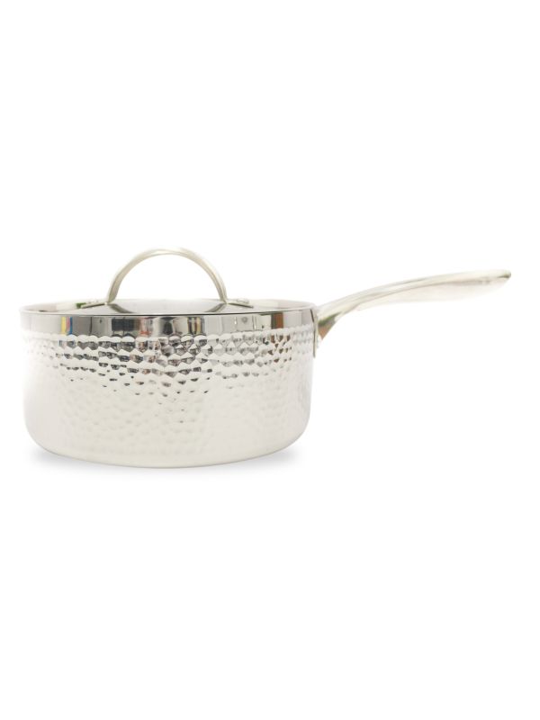 Berghoff Hammered Tri-Ply Stainless Steel 8-Inch Covered Saucepan